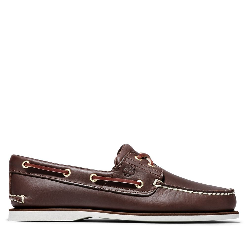 Timberland Mens Boat Shoes 2-Eye - Dark Brown - India SG8365970